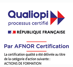 Certificat QUALIOPI n° : 2021/97226.3